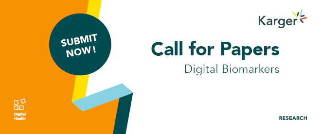 Banner Call for Papers - Digital Biomarkers