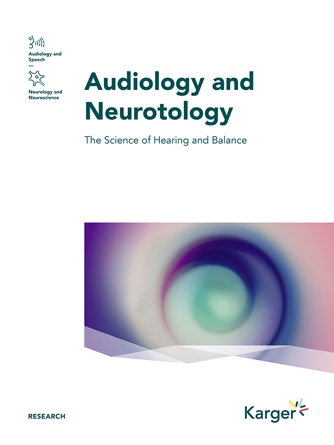 Cover Audiology and Neurotology