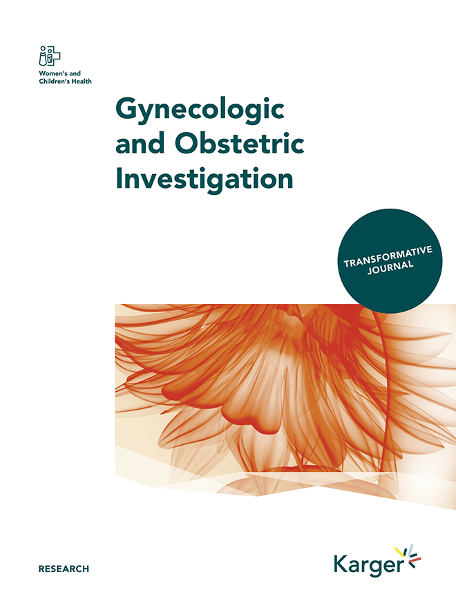 Cover: Gynecologic and Obstetric Investigation